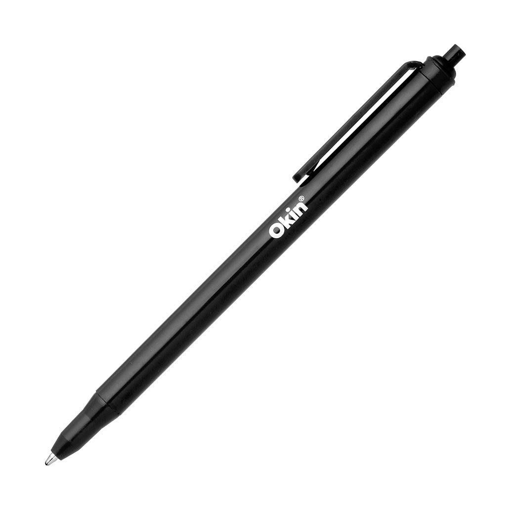 Okin One Piece Ballpoint Pen Black - Pack of 10