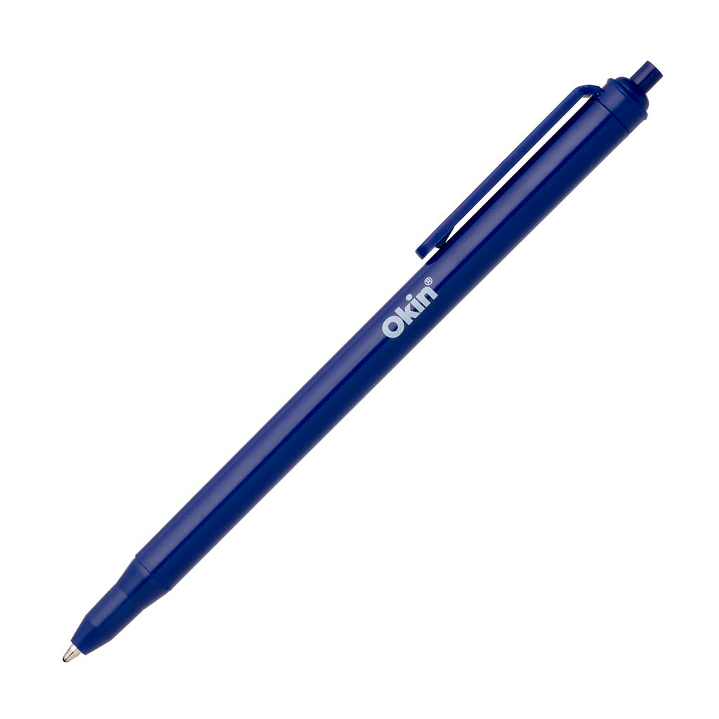 Okin One Piece Ballpoint Pen Blue - Pack of 10