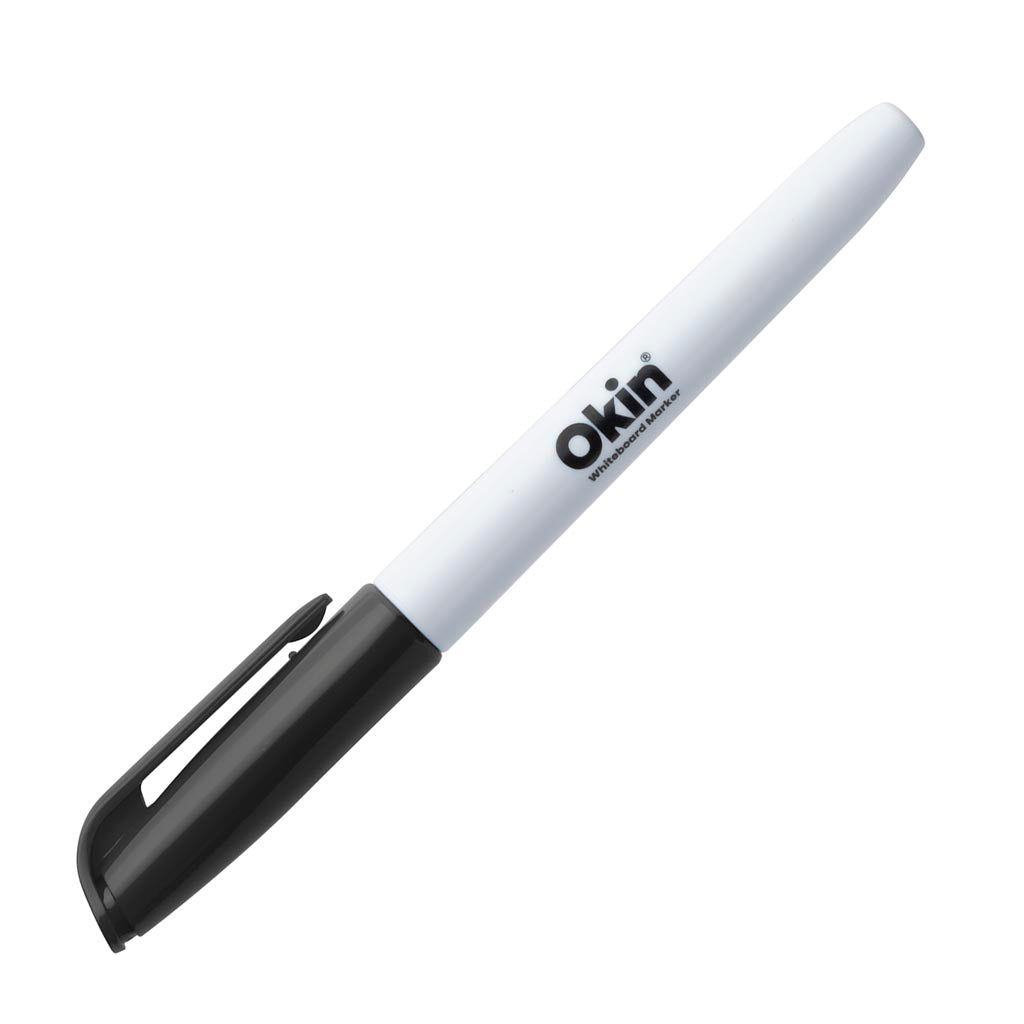 Okin Whiteboard Marker Pen Style Black - Pack of 12