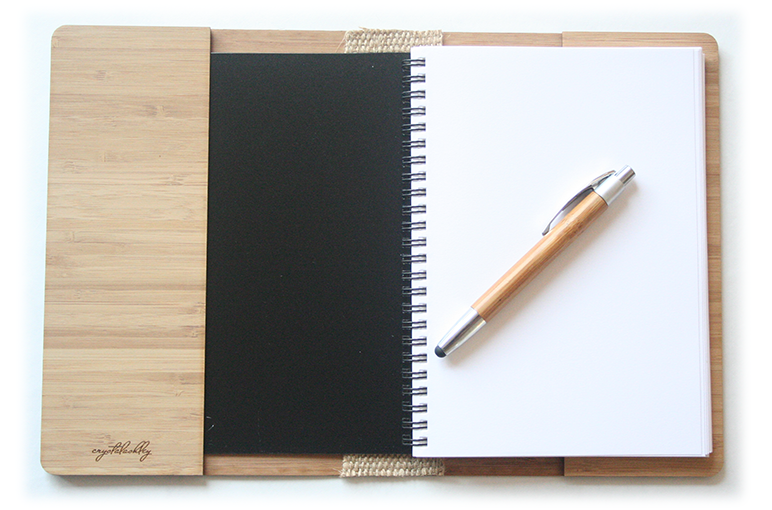 Bamboo Journal - Fantail - Notebook (Dark Wood)