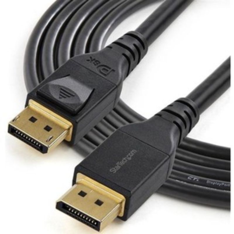 StarTech 4m DisplayPort 1.4 Cable, VESA certified, supports 8K resolution and 32.4 Gbps for high-quality audio and video.