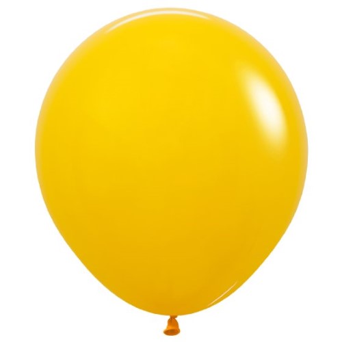 Pack of 6 Sempertex 45cm honey yellow latex balloons, perfect for brightening any celebration.