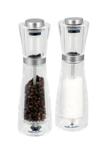 Salt and Pepper Mill Set - Wilkie Brothers Salt Acrylic (17.5cm)