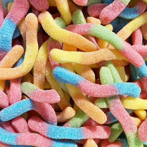 Kiwi Delights Gummy Sour Colorful Worm ( 2kg Bag )