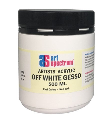 AS ARTISTS GESSO 500ML OFF WHITE offers a fast-drying, non-toxic primer for vibrant acrylic and mixed media artwork.