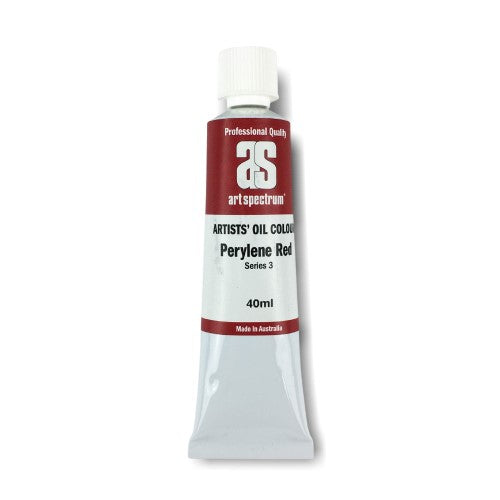 Art Spectrum 40ML Pyrrole Red oil paint tube, vibrant color, smooth consistency, ideal for blending and layering.