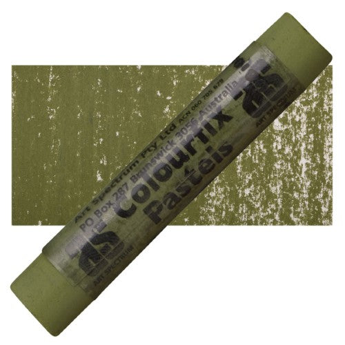Artist Pastel in Olive Green, a soft pastel for vibrant and blendable artwork, ideal for professional and amateur artists.