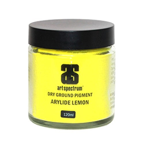 Art Spectrum Dry Ground Pigment in Arylide Lemon, 120ML, vibrant and lightfast for artists' color palettes.