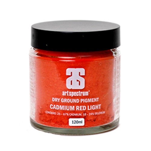 Vibrant 120ML S4 Cadmium Red Light dry ground pigment for rich, vivid color mixing in art supplies.