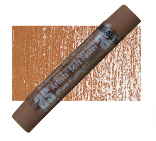 Artist Pastel in Burnt Umber P 552, showing rich, warm color ideal for blending and layering in art.