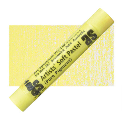 Vibrant lemon yellow pastel pencil for artists, perfect for blending and layering in various artistic techniques.
