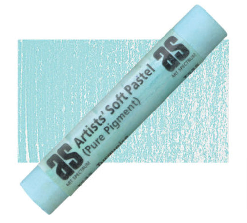 Turquoise Art Spectrum® Soft Round Pastel, vibrant color, made with lightfast pigments, perfect for artists.