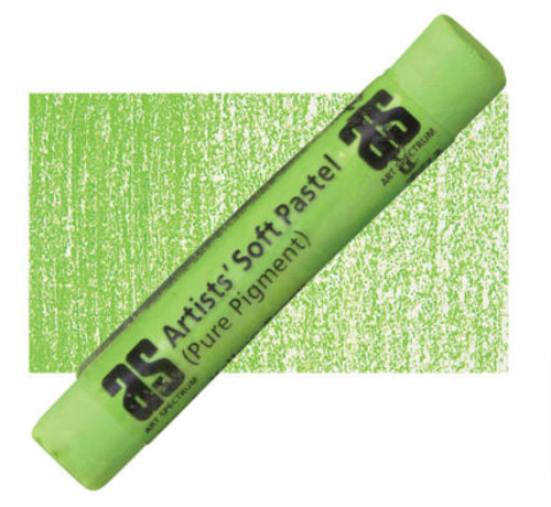 Vibrant yellow-green pastel stick, crafted with lightfast pigments for rich color application and safe for artists.