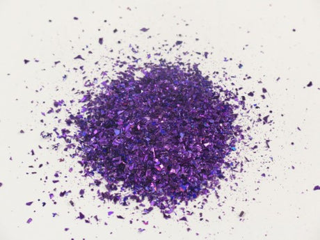 Vibrant purple confetti glitter in a 500ml jar, perfect for DIY crafts, parties, and adding sparkle to any project.