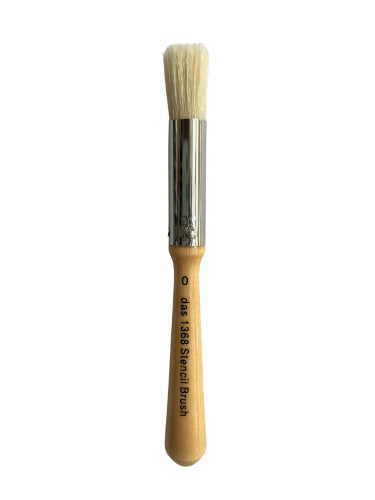 Das Stencil Brush S1368 No.0, precision bristle brush for clean lines and intricate stenciling on various surfaces.
