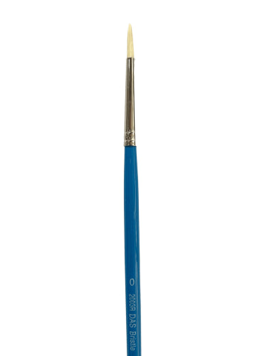 Das S2003r Bristle Round #0 Artist Brush, ideal for detailed work and smooth paint application for all skill levels.
