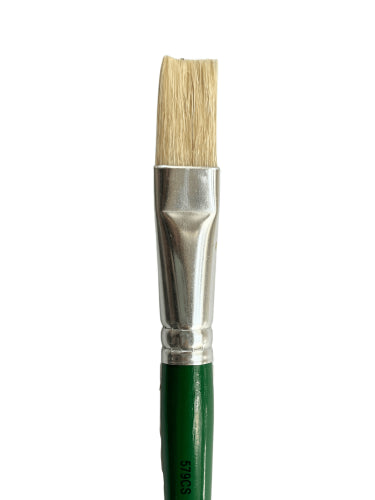 Artist Brush Set - Series 579cs featuring flat stubby bristles for precision in watercolors, acrylics, and oils.