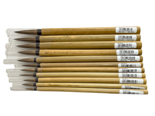 Premium Chinese hair brush SM100 #00 for artists, ideal for fluid paints, detailed calligraphy, and seamless blending.