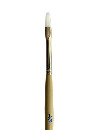 Artist Brush - S9870 White Taklon Filbert Rake 1/8"
