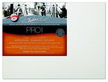 Fredrix Archival Panel 9x12, premium cotton canvas, ideal for oils and acrylics, ensures durable artwork for artists.