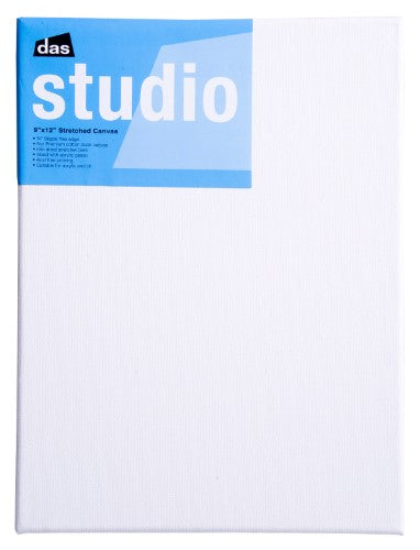 Das Studio 3/4 Artist Canvas 9x12 inches, made of natural cotton, perfect for acrylics and oils. Durable and warp-resistant.