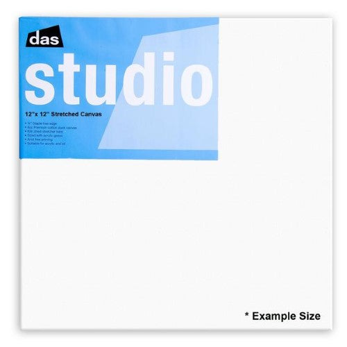 High-quality 12x12 inch artist canvas, medium weight cotton, three-times primed for optimal paint adhesion.