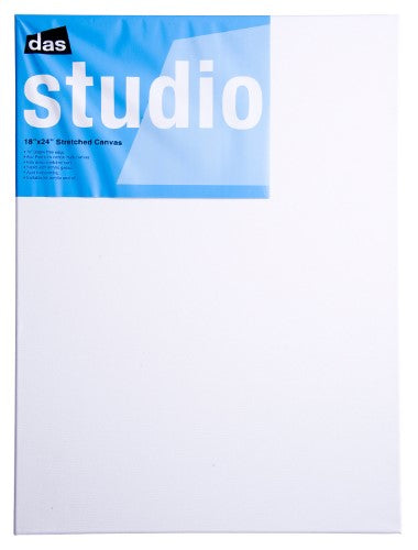 Das Studio 3/4 Artist Canvas 18x24 inches, ideal for oils and acrylics, featuring a durable wooden frame and acid-free primed surface.
