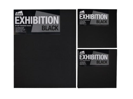 Das Exhibition Black 1.5 Canvas 16x20 Inches, premium durable surface for oil and acrylic painting, triple-primed and acid-free.