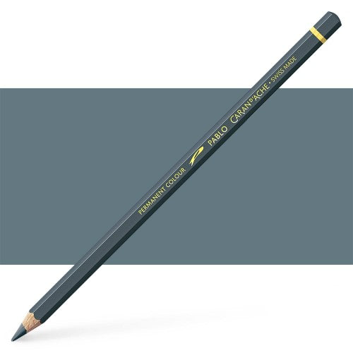 Caran d'Ache Pablo Greyish Black artist pencils with smooth application and high opacity for detailed realistic drawings.