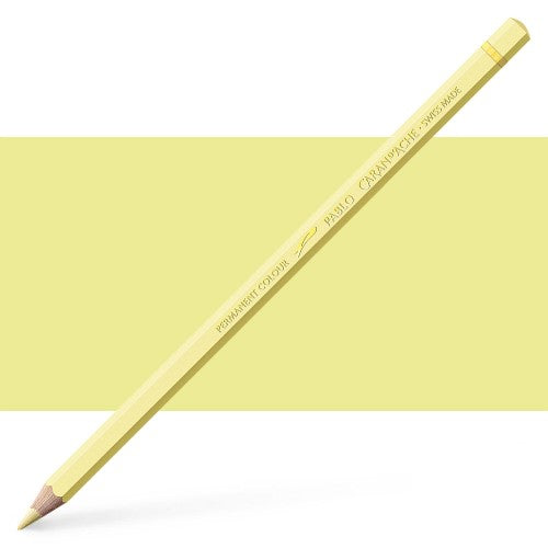 Caran d'Ache Pablo Pale Yellow artist pencil, high-quality, 3.8 mm lead, ideal for vibrant artwork and blending techniques.