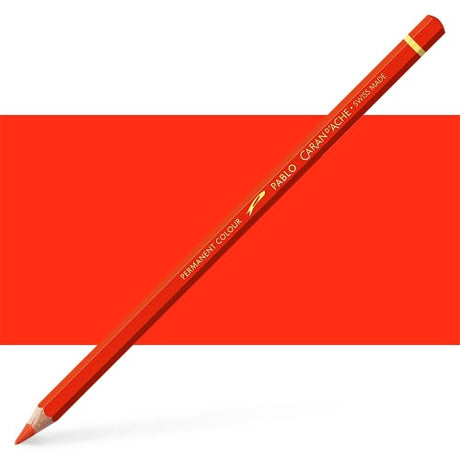 Caran d'Ache Pablo Vermilion Artist Pencils feature vibrant 3.8 mm leads, ideal for color drawing and layering techniques.