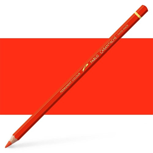 Caran d'Ache Pablo Vermilion Artist Pencils feature vibrant 3.8 mm leads, ideal for color drawing and layering techniques.