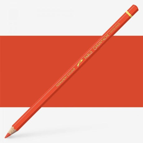 Caran d'Ache Pablo English Red artist pencil with 3.8 mm lead, vibrant color, and Swiss craftsmanship for professional artists.