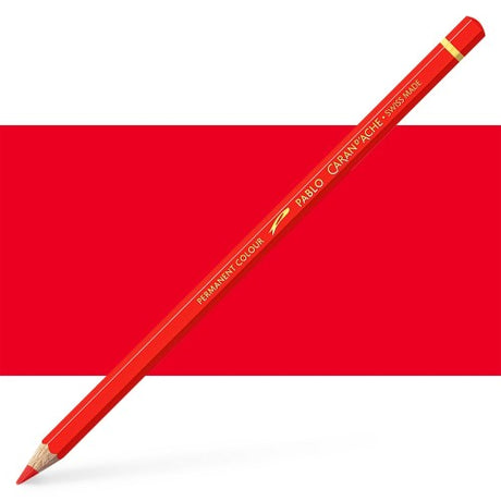 Caran d'Ache Pablo Indian Red artist pencil, 3.8mm lead, ideal for vibrant, lightfast art on various surfaces.
