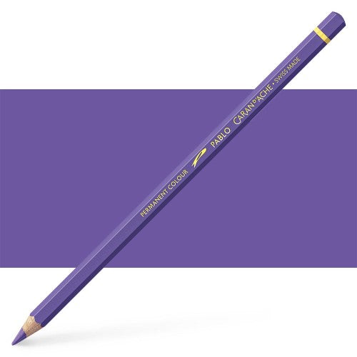 Caran d'Ache Pablo Periwinkle Blue artist pencils, vibrant colors, smooth application, eco-friendly, ideal for blending and layering.