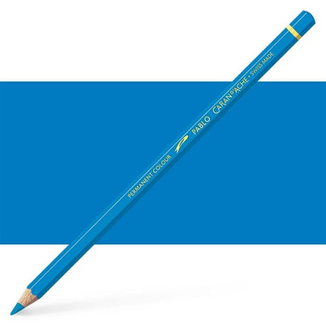 Caran d'Ache Pablo Sky Blue artist pencils, featuring durable 3.8 mm lead for vibrant color application and effortless blending.