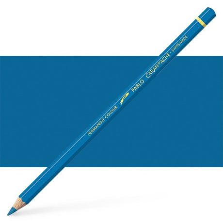 Caran d'Ache Pablo Marine Blue artist pencils, ideal for vibrant color drawing and blending with 3.8 mm lead.