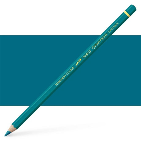 Caran d'Ache Pablo Malachite Green pencils with high covering power and lightfastness, ideal for artists and designers.