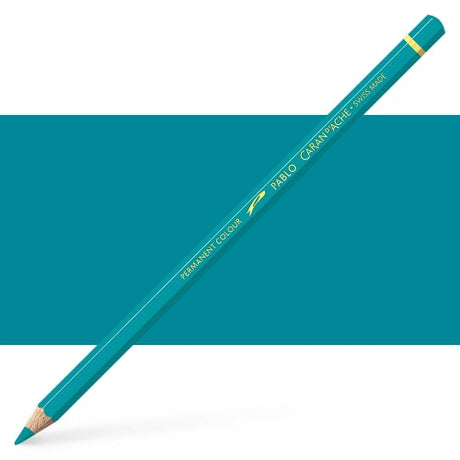 Caran d'Ache Pablo Opaline Green artist pencil with vibrant color, 3.8 mm lead, ideal for professional and hobby artists.