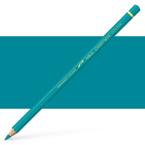 Caran d'Ache Pablo Opaline Green artist pencil with vibrant color, 3.8 mm lead, ideal for professional and hobby artists.
