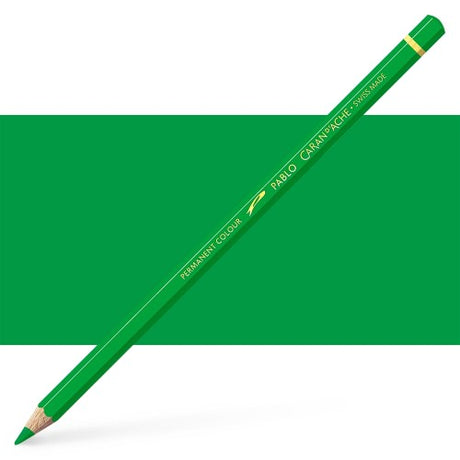 Caran d'Ache Pablo Veronese Green artist pencil, rich pigmentation, 3.8mm dry lead, perfect for versatile artistic applications.