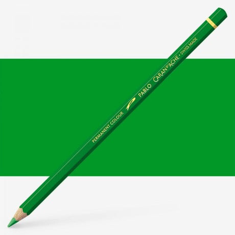 Caran d'Ache Pablo Grass Green artist pencil with vibrant pigment for realistic drawing and versatile artwork.