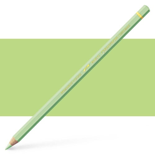 Caran d'Ache Pablo Light Green artist pencil, vibrant color, 3.8 mm lead, ideal for detailed artwork and seamless blending.