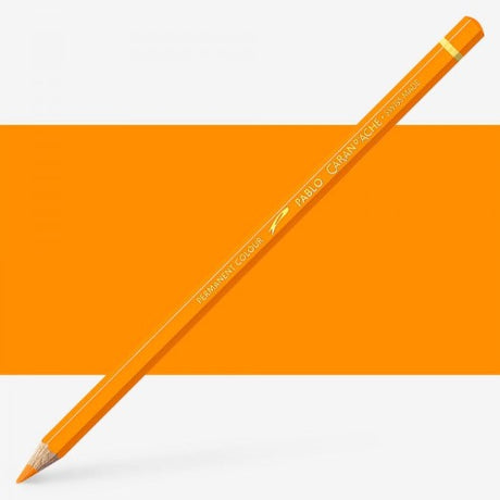 Caran d'Ache Pablo Fast Orange artist pencils, featuring 3 vibrant shades for detailed and precise color drawings.