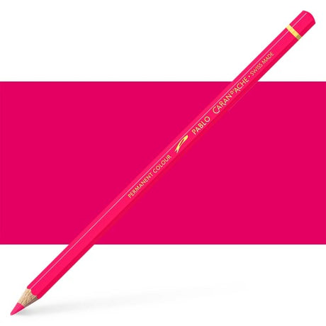 Caran d'Ache Pablo Purplish Red artist pencil for vibrant, precise coloring and shading in art projects.