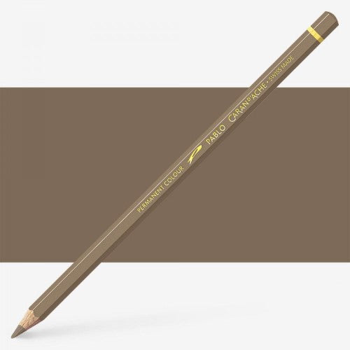 Caran d'Ache Pablo Cocoa Artist Pencils set of 3, featuring vibrant colors and lightfastness for professional artwork.