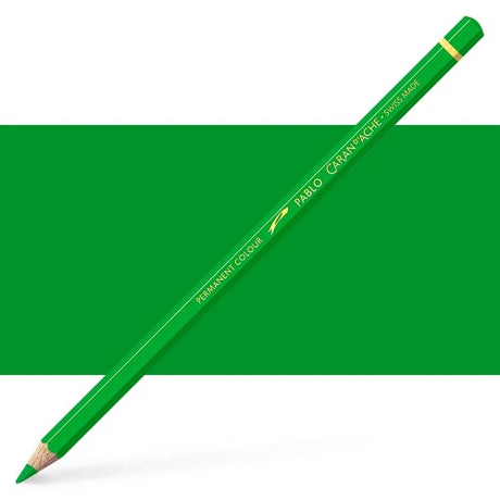 Caran d'Ache Pablo Peacock Green artist pencil, vibrant shade, smooth application, eco-friendly, perfect for detailed artworks.