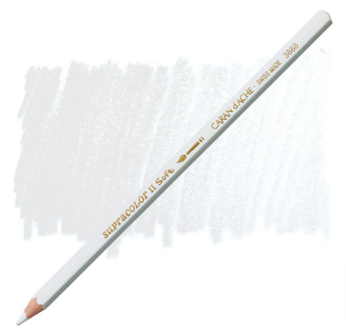 Supracolour White (3) artist pencils with soft leads for vibrant colors and versatile watercolor effects.