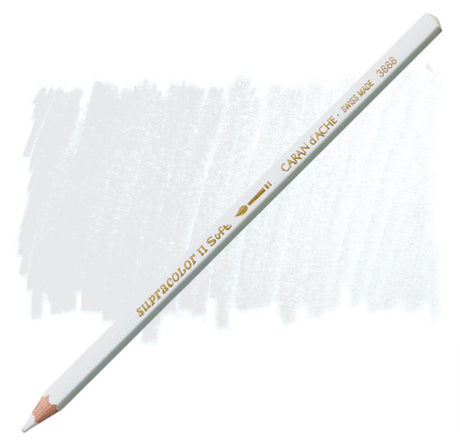 Supracolour White (3) artist pencils with soft leads for vibrant colors and versatile watercolor effects.