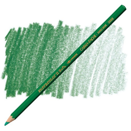 Supracolour Emerald Green (3) artist pencils in vibrant green, perfect for detailed and watercolor art techniques.